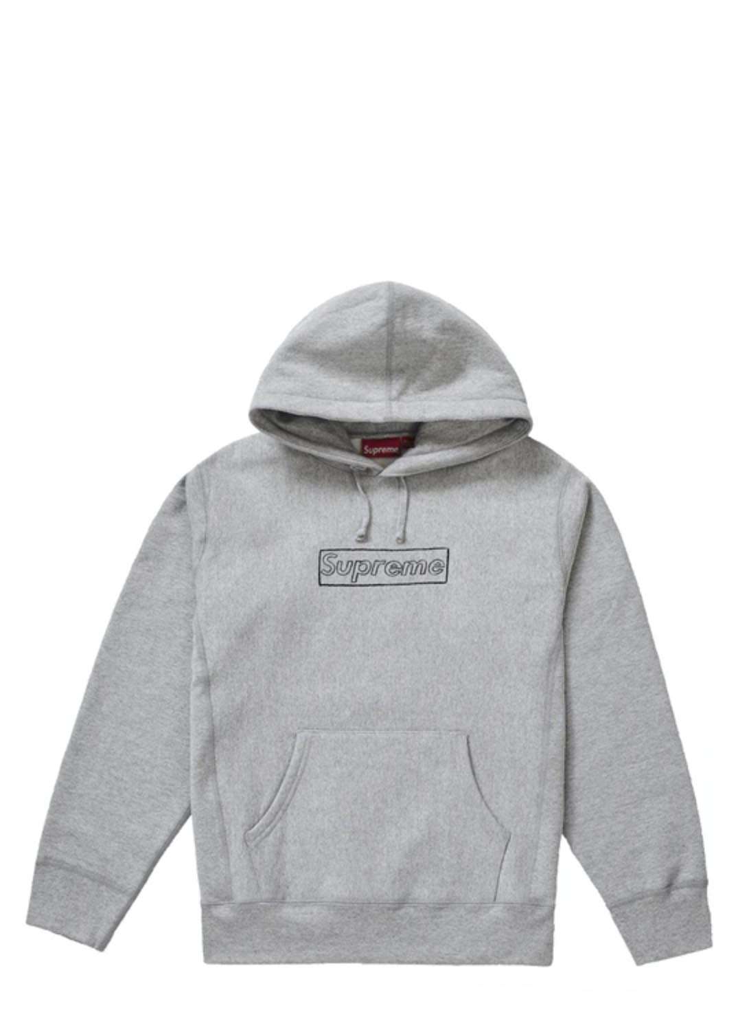 Supreme x KAWS Chalk Logo Hoodie "Heather Grey" - Streetwear Evolution High end streetwear