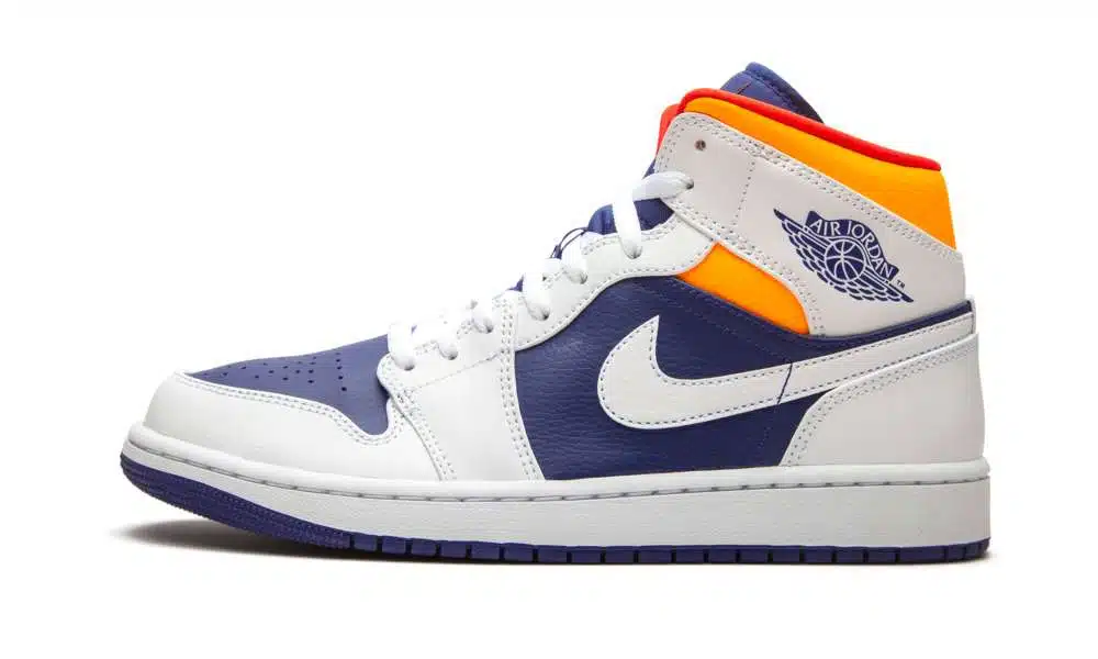 Jordan 1 Mid "Laser Orange/Royal Blue"