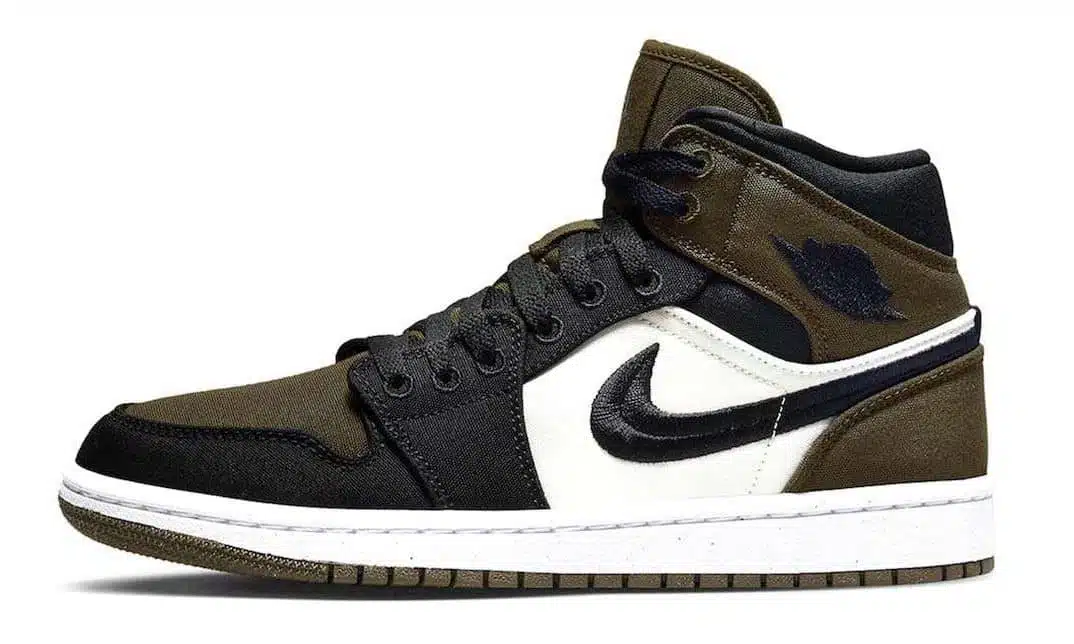 Jordan 1 Mid "Olive Toe"