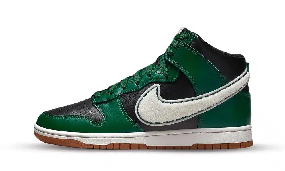 Dunk High "Chenille Swoosh Black Green"