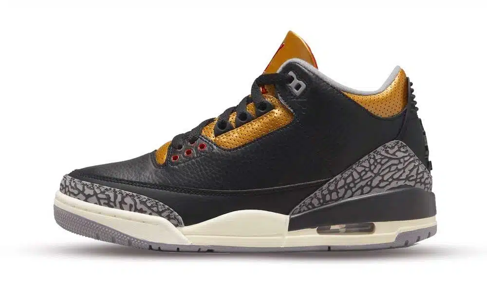Jordan 3 Retro "Black Cement Gold"