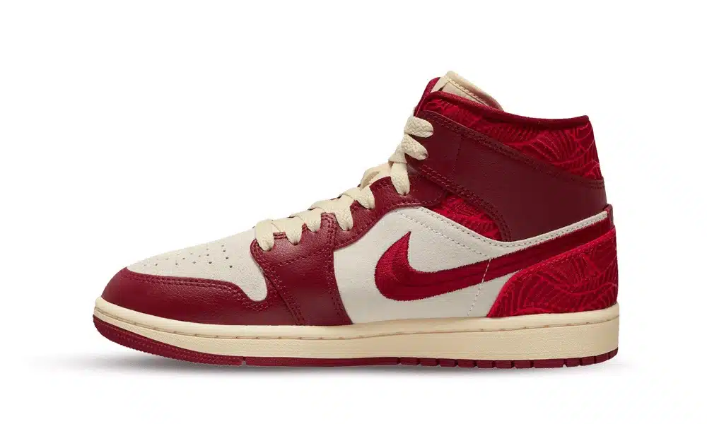 Jordan 1 Mid "Tiki Leaf Team Red"