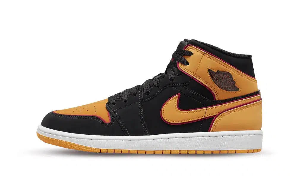 Jordan 1 Mid "Fat Tongue Black Orange"