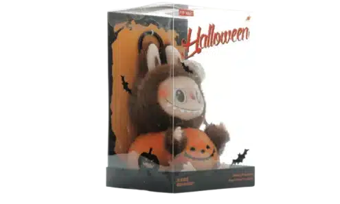 Pop Mart Labubu Happy Halloween Party Series-Sitting Pumpkin Vinyl Plush Pendant